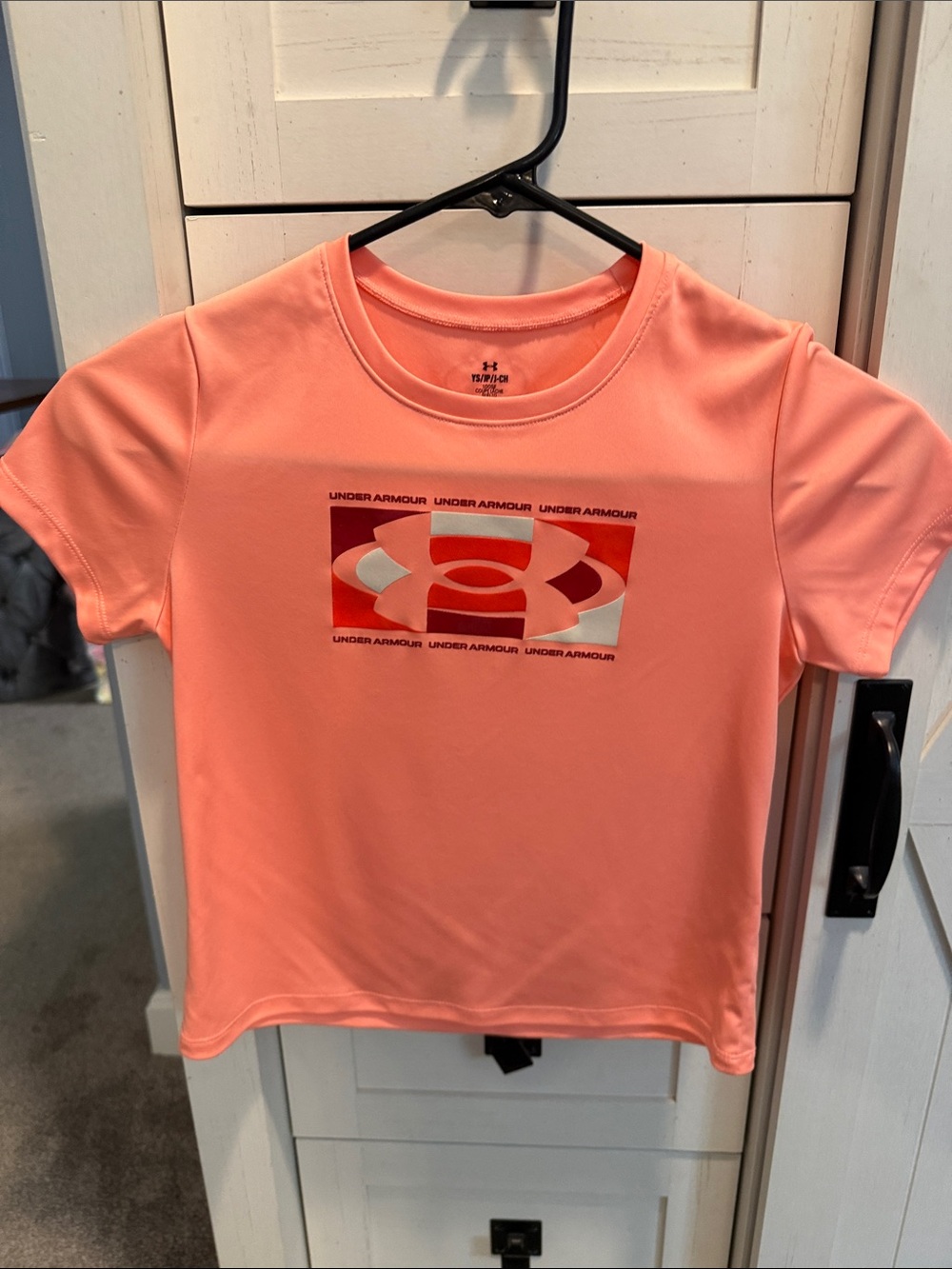 Under Armour Coral-Peach Logo Short Sleeve Performance Tee